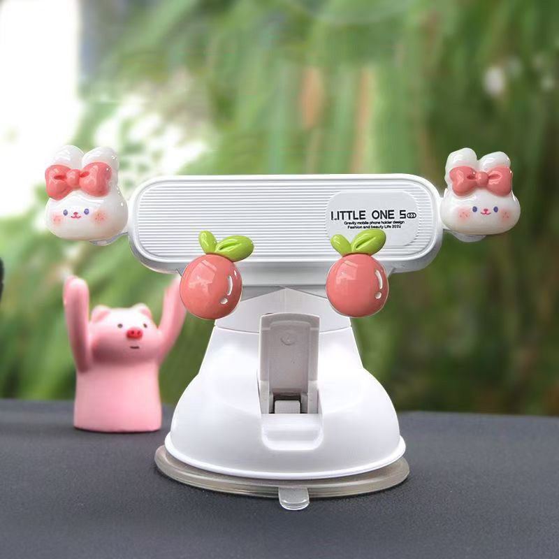 Mobile phone holder, car-mounted suction cup type car instrument support, navigation system, interior vehicle, new model female driver cartoon
