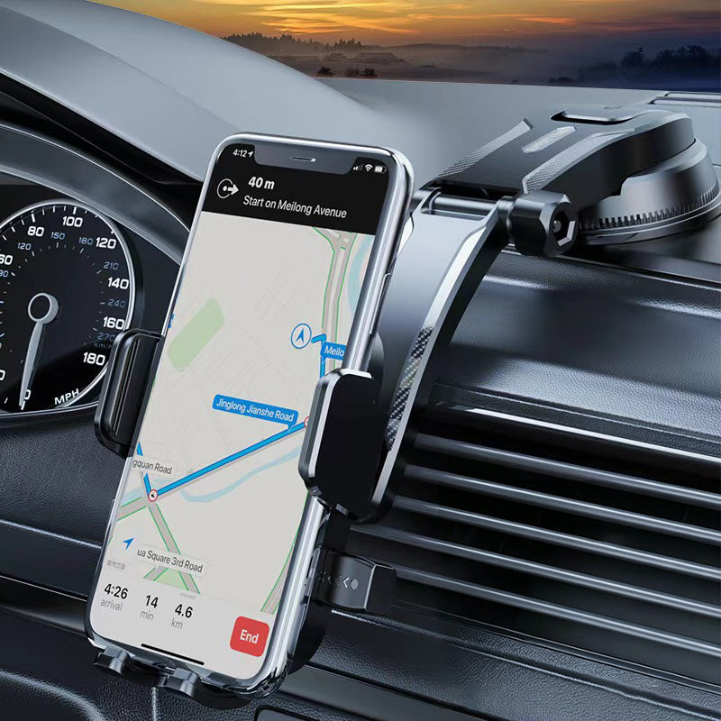 New model car-mounted phone holder - adhesive suction cup, foldable and rotating support frame, center console, dashboard, heat-resistant support bracket