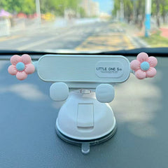 Mobile phone holder, car-mounted suction cup type car instrument support, navigation system, interior vehicle, new model female driver cartoon