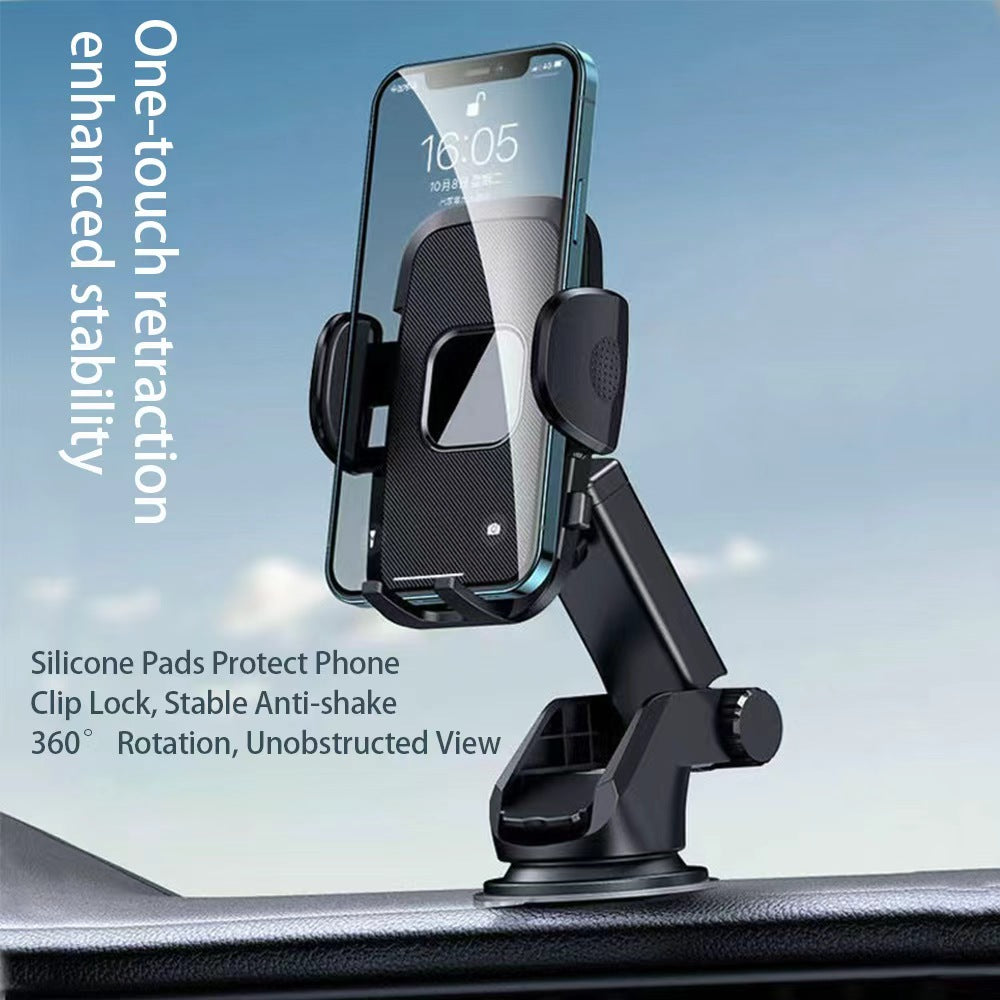 New high-quality car-mounted phone holder - with suction cups for cars - multi-functional dashboard and center console phone holder for navigation
