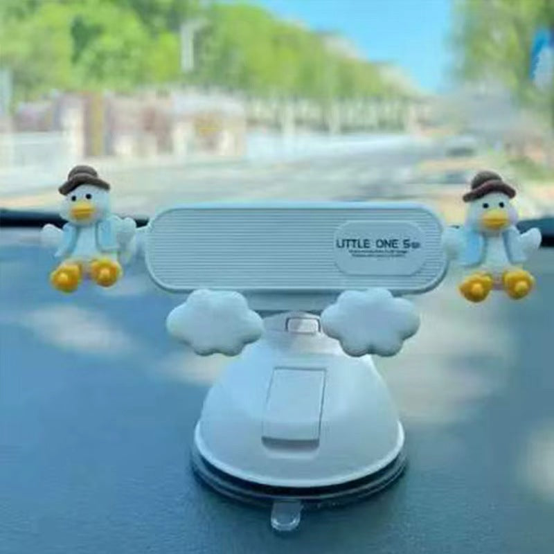 Mobile phone holder, car-mounted suction cup type car instrument support, navigation system, interior vehicle, new model female driver cartoon