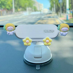 Mobile phone holder, car-mounted suction cup type car instrument support, navigation system, interior vehicle, new model female driver cartoon