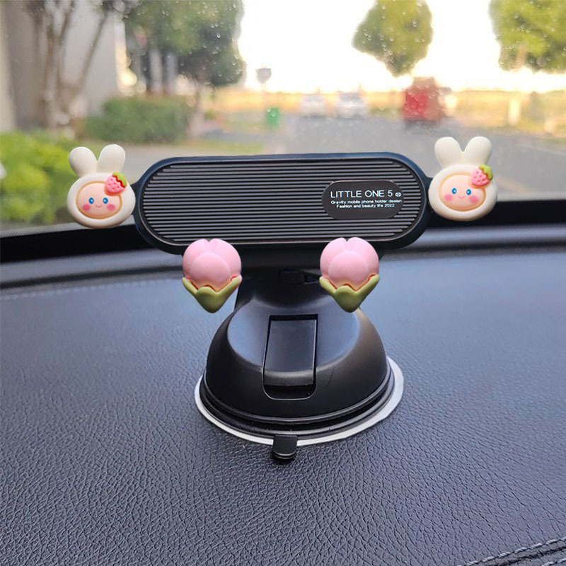 Mobile phone holder, car-mounted suction cup type car instrument support, navigation system, interior vehicle, new model female driver cartoon
