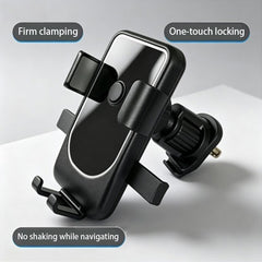 Car Phone Mount with Suction Cup Vent Clip, Universal Auto Navigation Holder